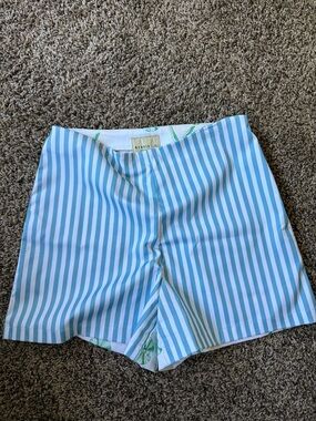 Striped Blue & White Shorts by Byrdie Co.